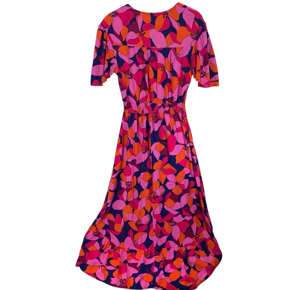 ABEL THE LABEL Vibrant Pink and Orange Women's Dress size small - Picture 3 of 16